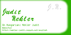 judit mekler business card